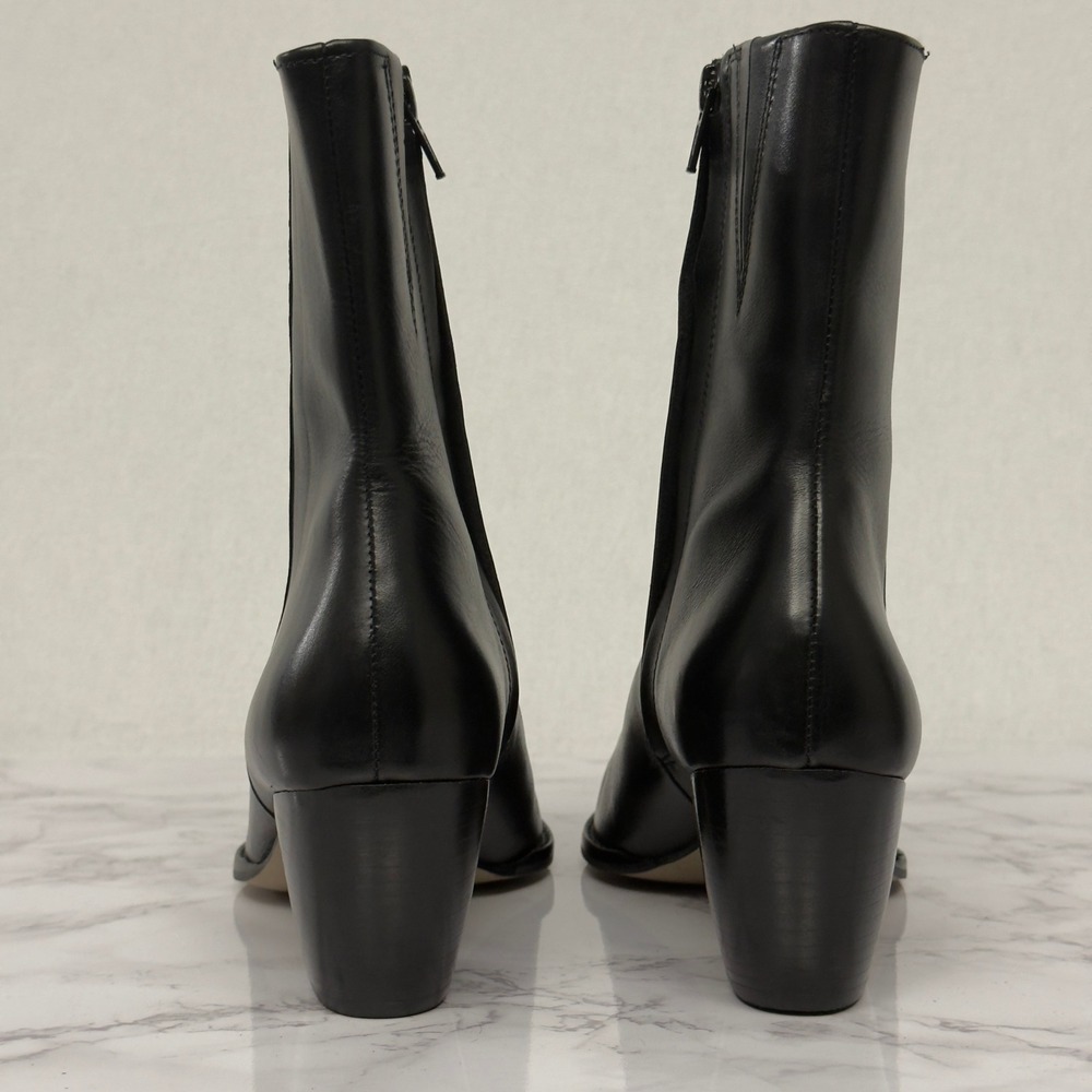 Matisse Caty Leather Booties Size 8 Black Leather Pointed Toe Ankle Boots - Picture 8 of 15